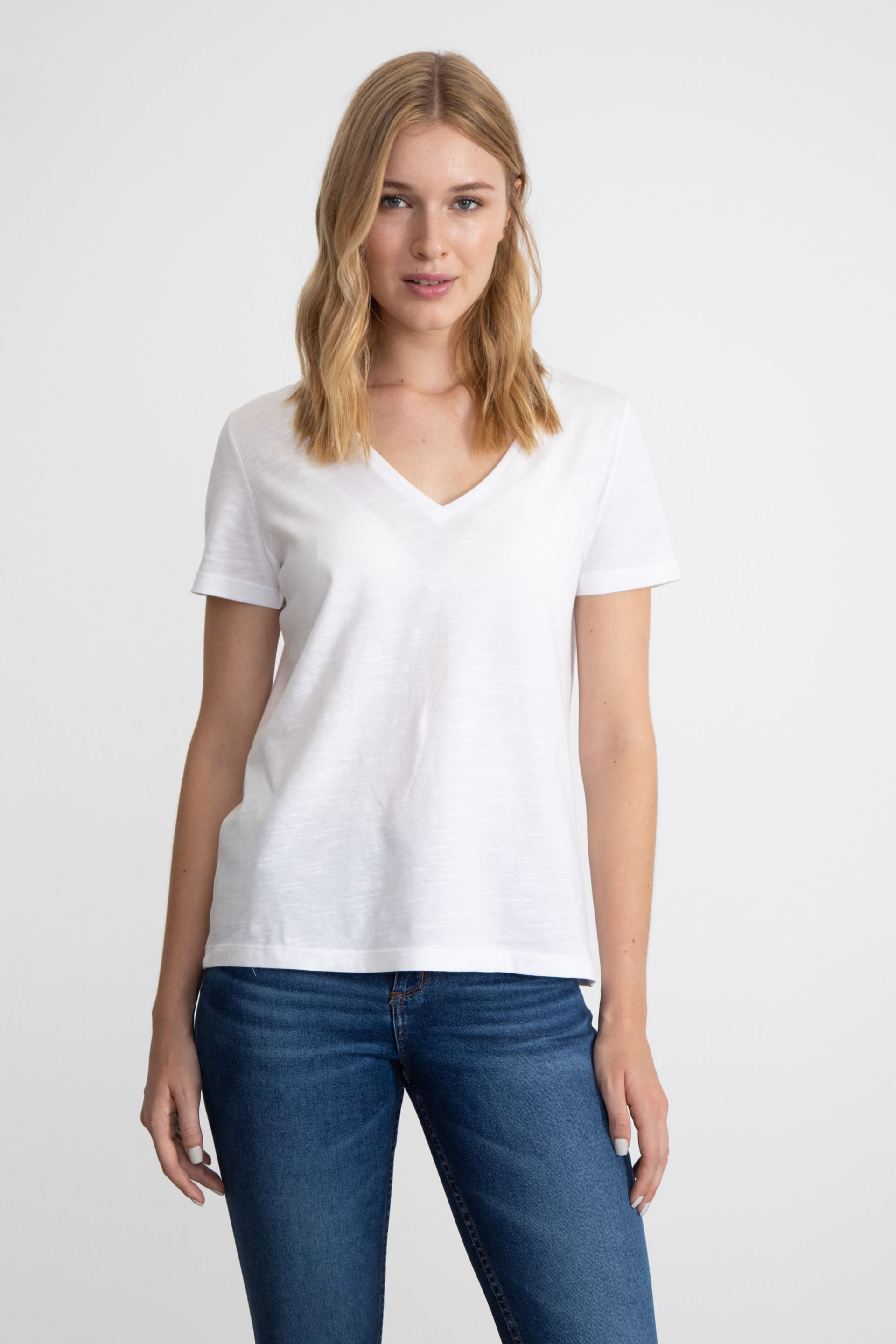 Remera discount clasica blanca